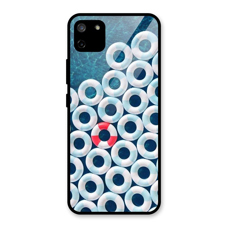 Light Blue Allure Glass Back Case for Realme C11
