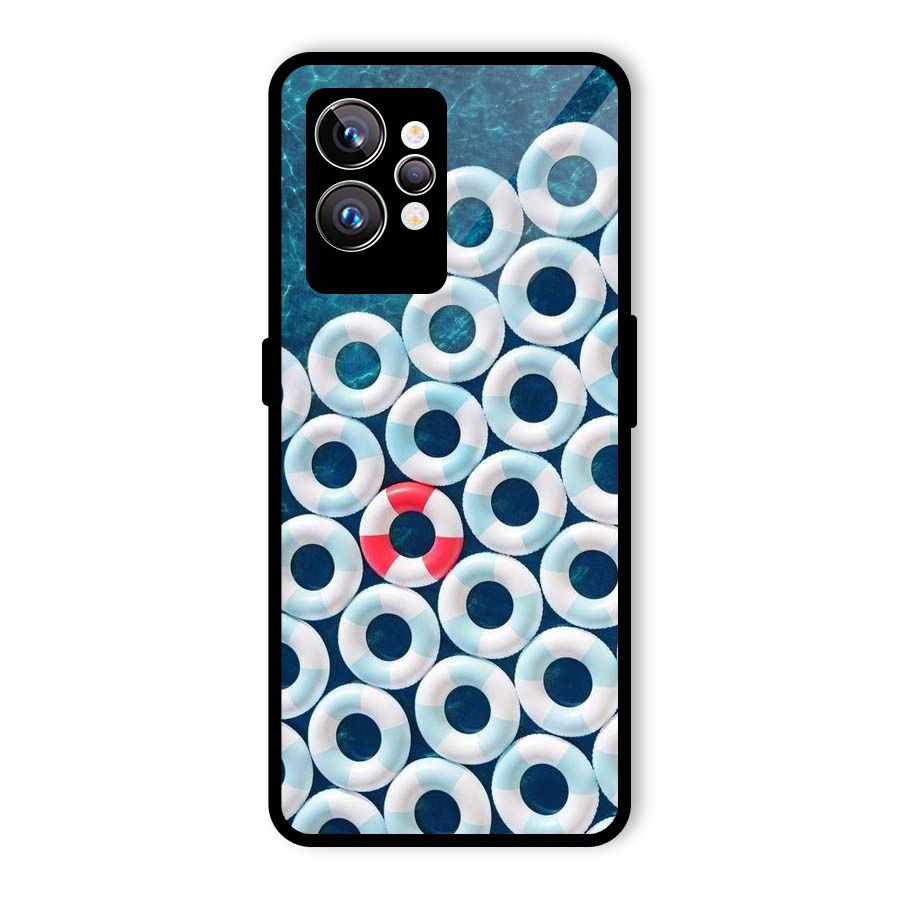 Light Blue Allure Glass Back Case for Realme GT2 Pro