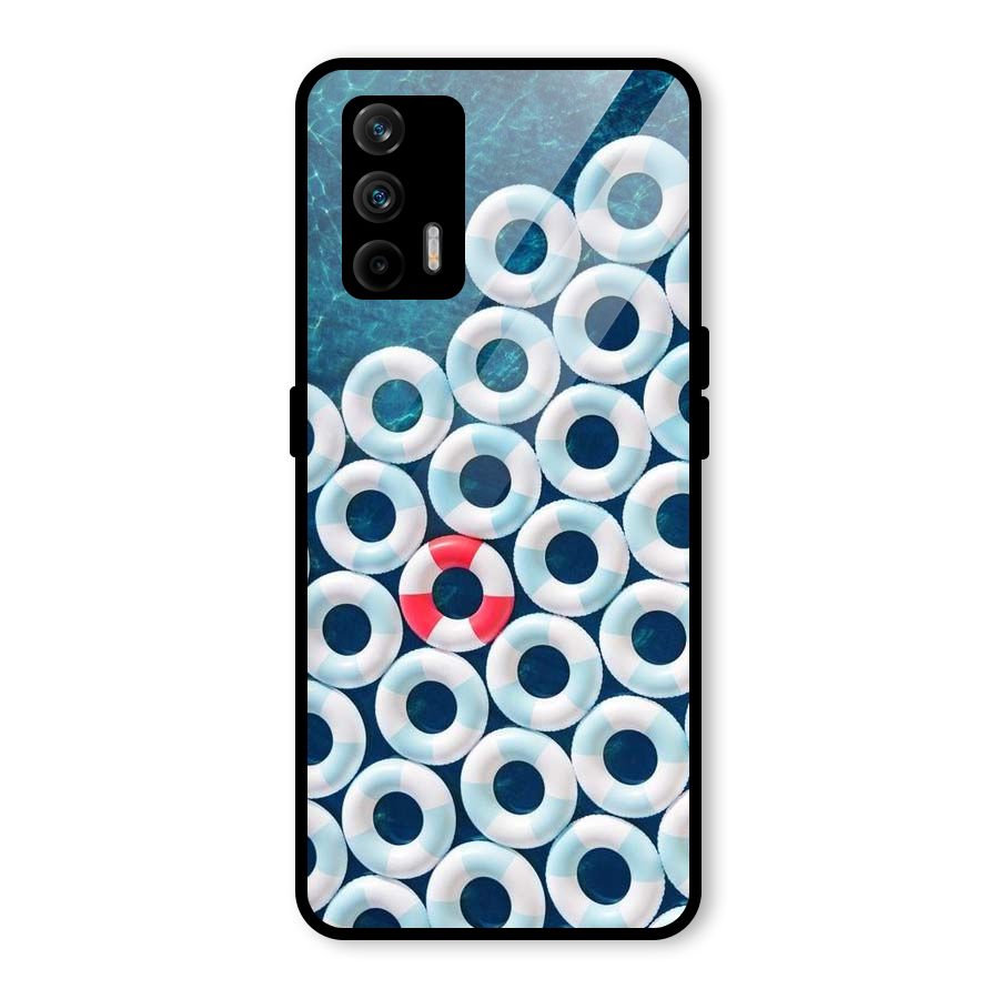 Light Blue Allure Glass Back Case for Realme GT 5G