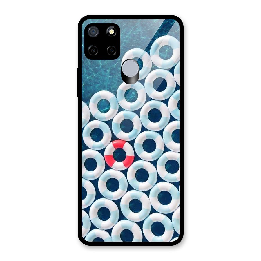 Light Blue Allure Glass Back Case for Realme Narzo 20