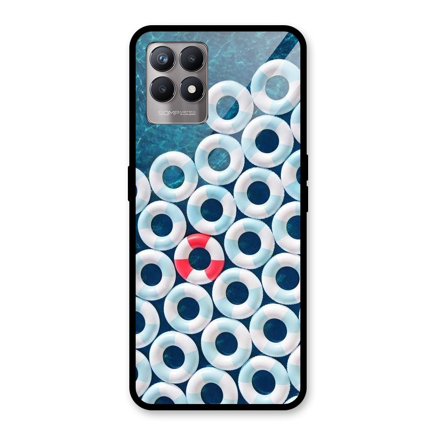 Light Blue Allure Glass Back Case for Realme Narzo 50