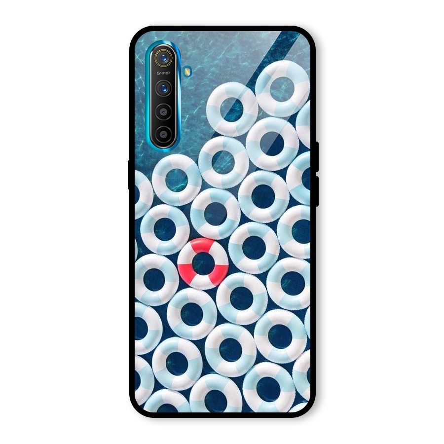 Light Blue Allure Glass Back Case for Realme XT