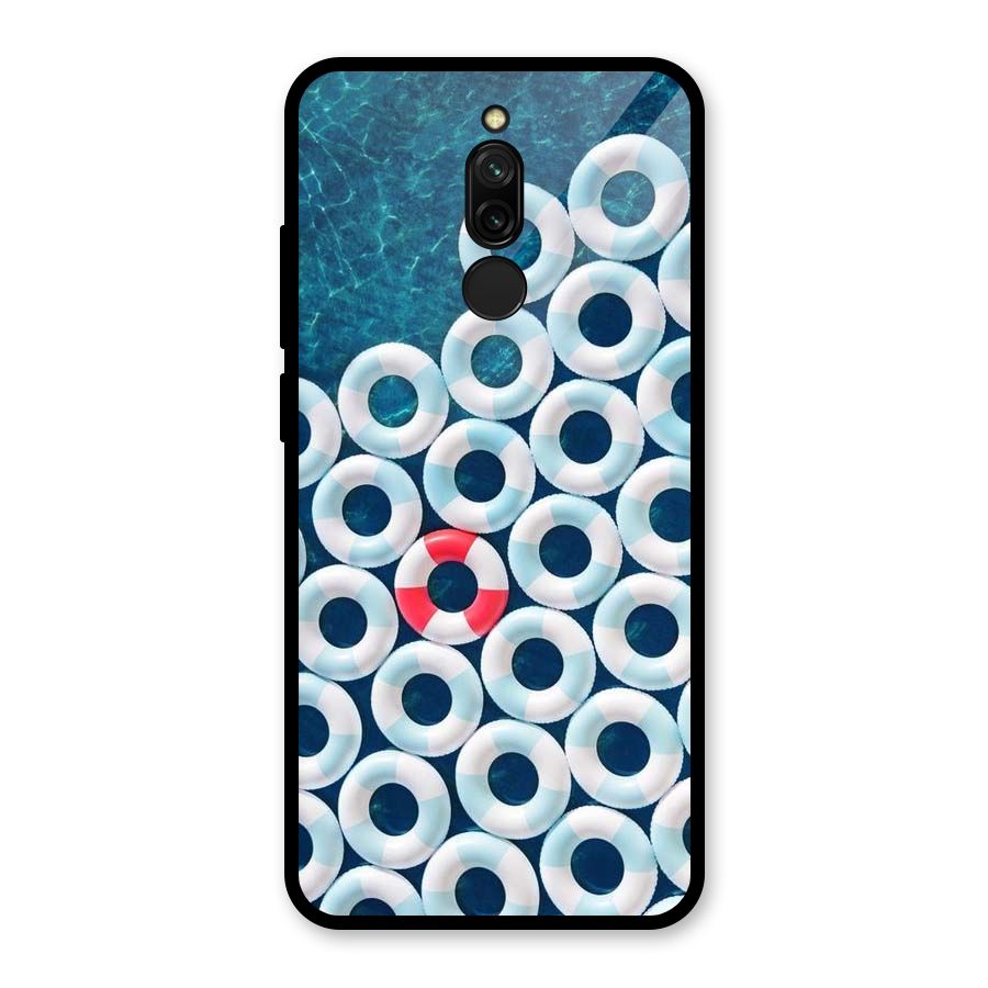 Light Blue Allure Glass Back Case for Redmi 8