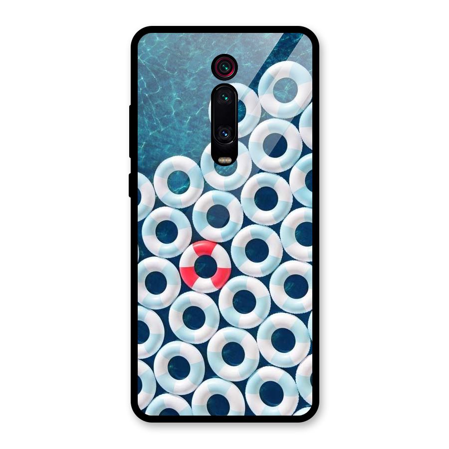 Light Blue Allure Glass Back Case for Redmi K20 Pro