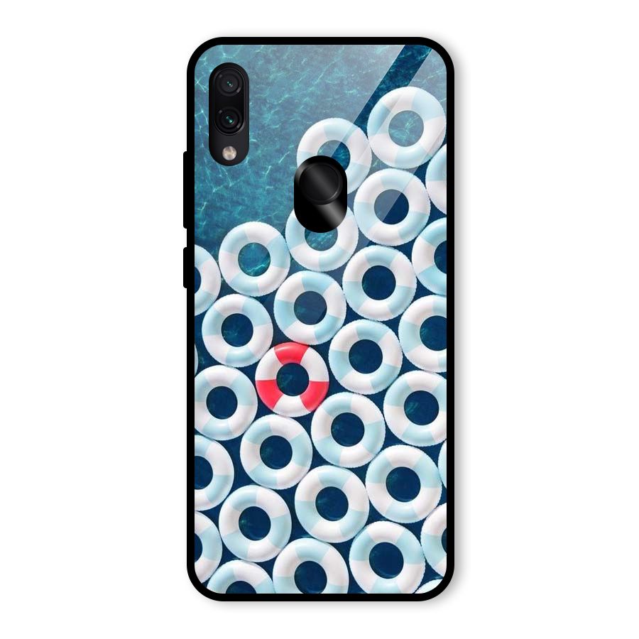 Light Blue Allure Glass Back Case for Redmi Note 7 Pro