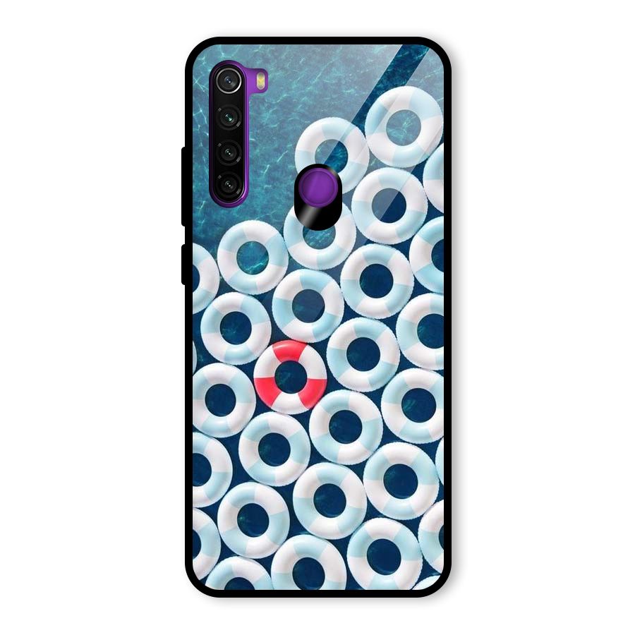 Light Blue Allure Glass Back Case for Redmi Note 8