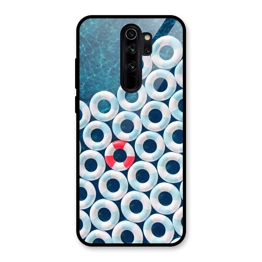 Light Blue Allure Glass Back Case for Redmi Note 8 Pro