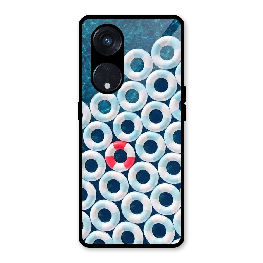 Light Blue Allure Glass Back Case for Reno8 T 5G