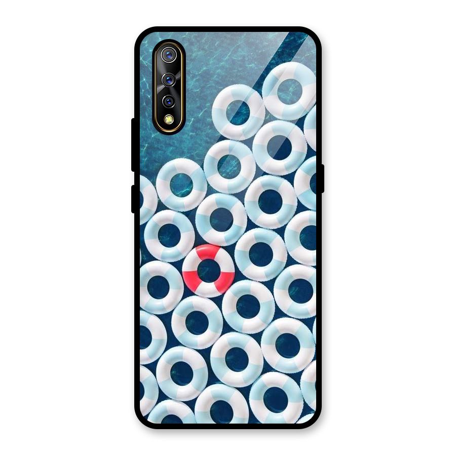 Light Blue Allure Glass Back Case for Vivo S1