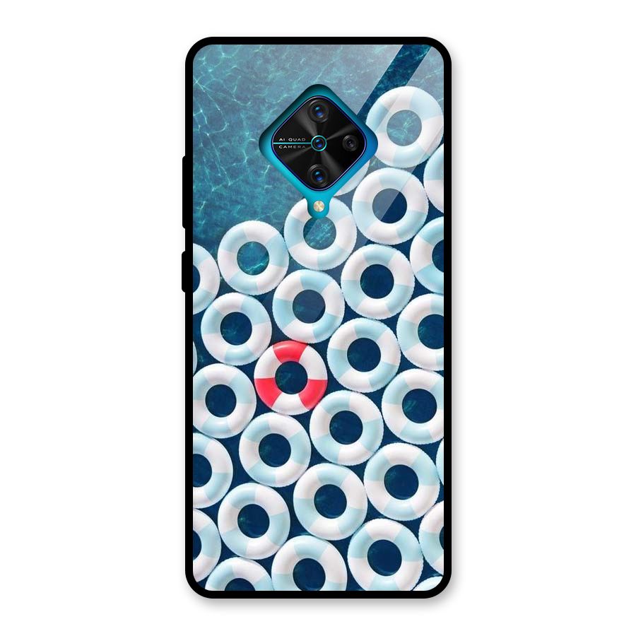 Light Blue Allure Glass Back Case for Vivo S1 Pro