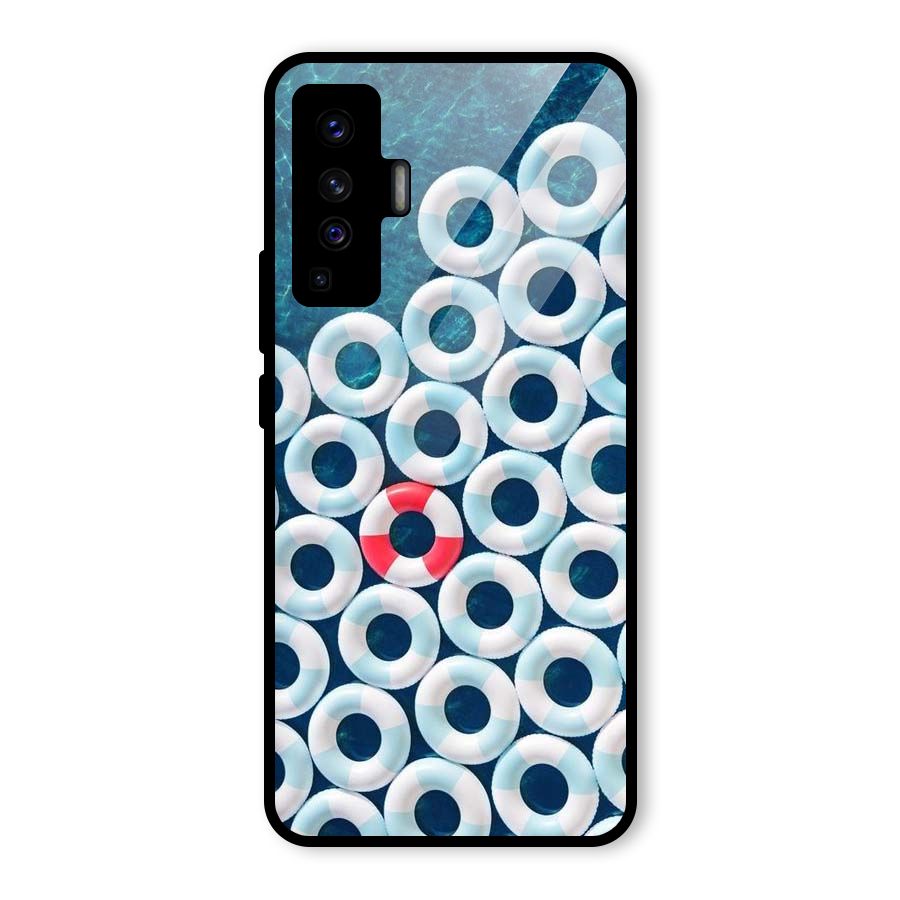 Light Blue Allure Glass Back Case for Vivo X50