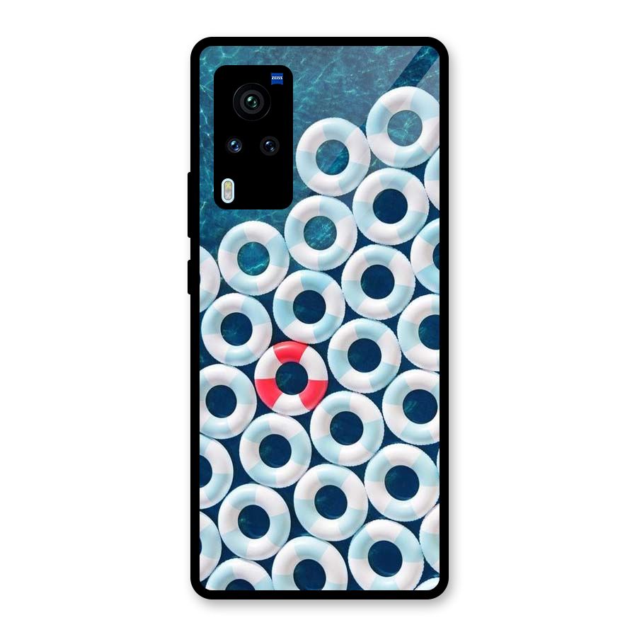 Light Blue Allure Glass Back Case for Vivo X60 Pro