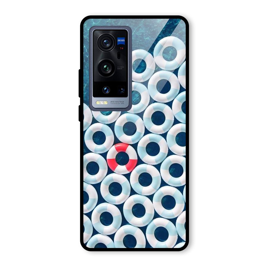 Light Blue Allure Glass Back Case for Vivo X60 Pro Plus