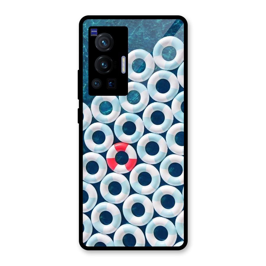 Light Blue Allure Glass Back Case for Vivo X70 Pro