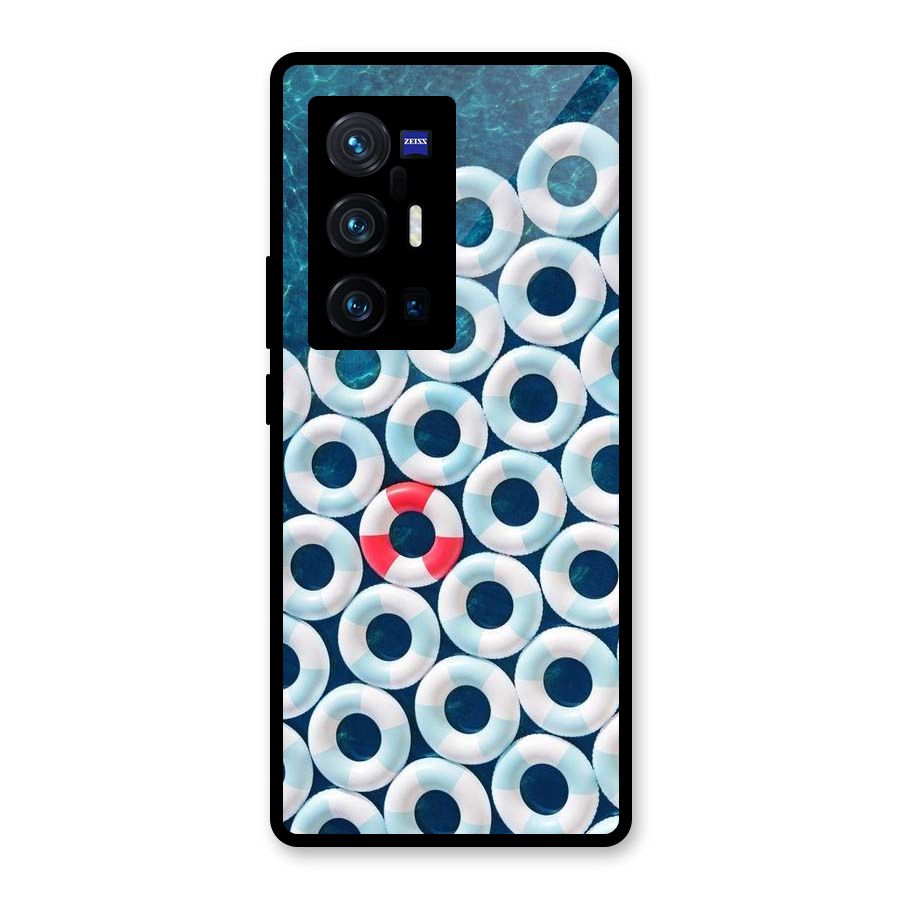 Light Blue Allure Glass Back Case for Vivo X70 Pro Plus