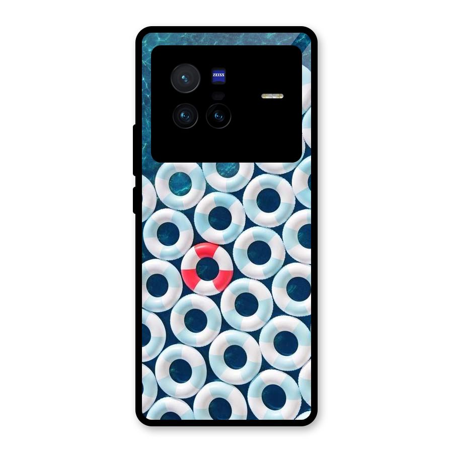 Light Blue Allure Glass Back Case for Vivo X80