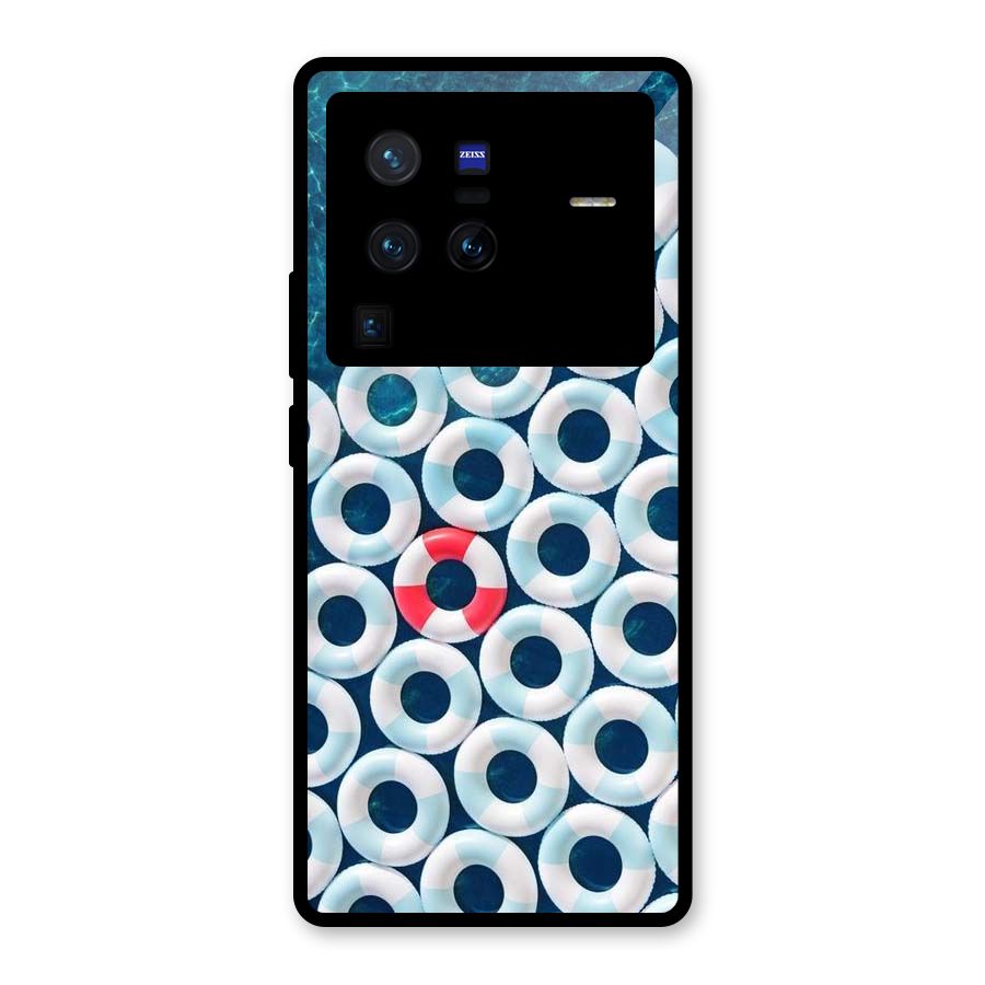 Light Blue Allure Glass Back Case for Vivo X80 Pro