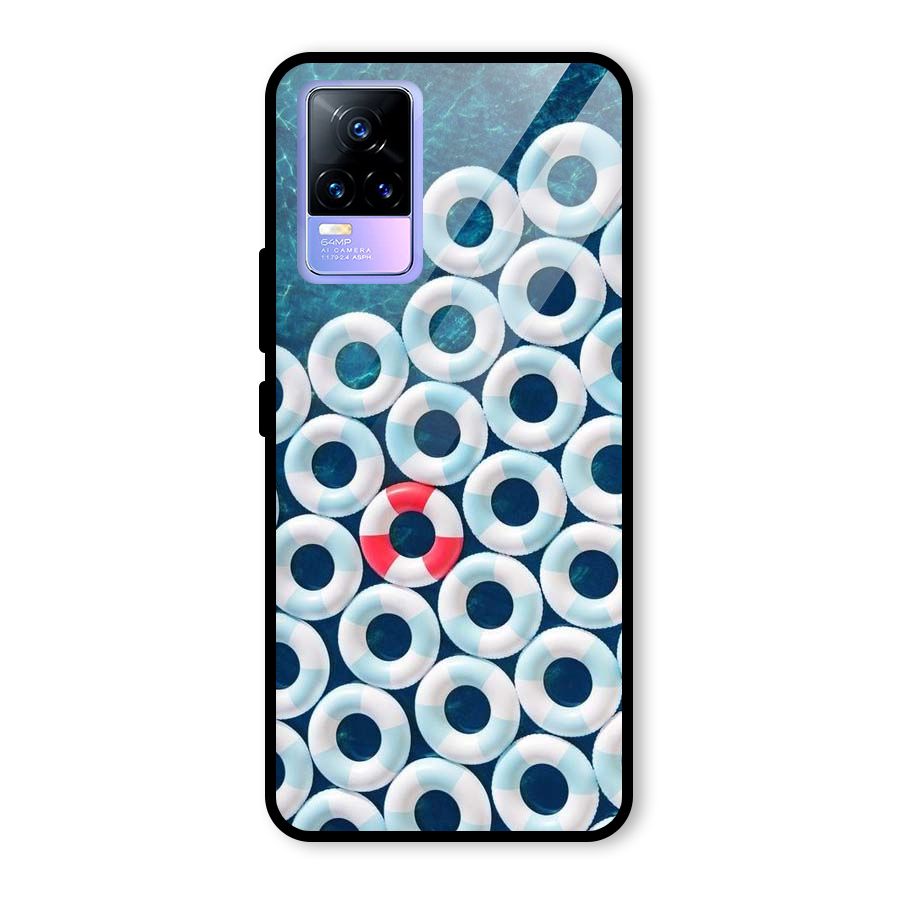 Light Blue Allure Glass Back Case for Vivo Y73