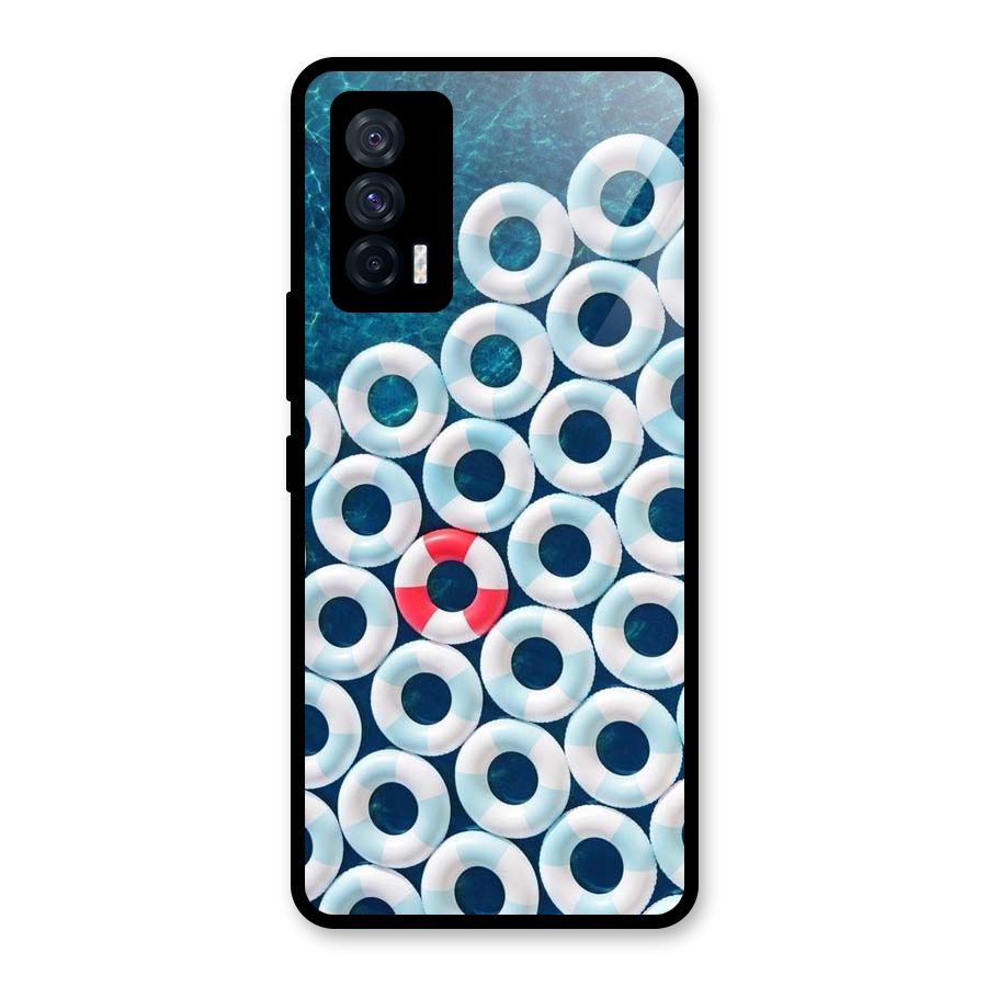 Light Blue Allure Glass Back Case for Vivo iQOO 7 5G