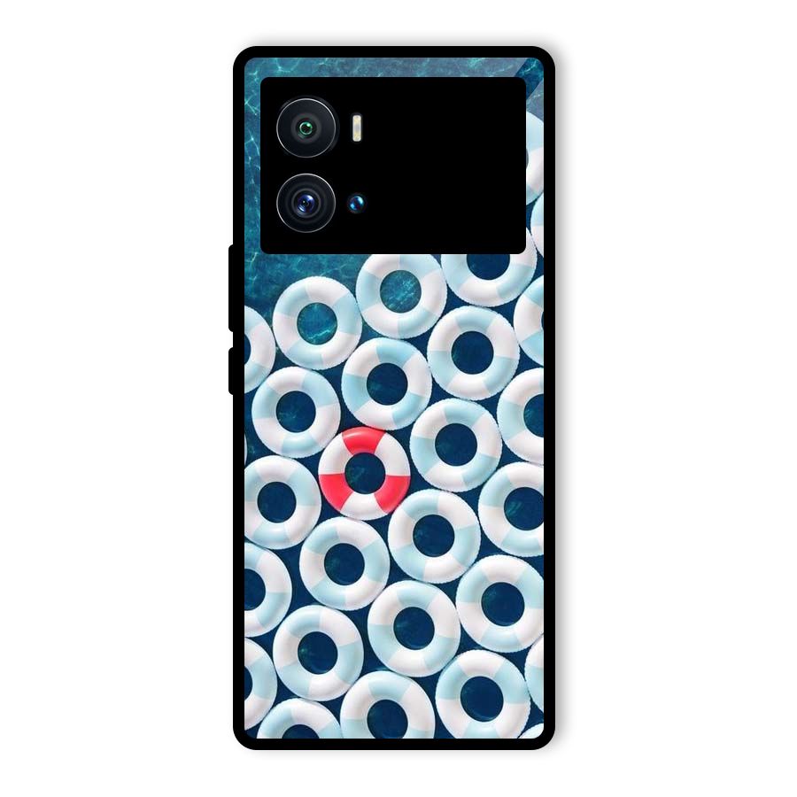 Light Blue Allure Glass Back Case for Vivo iQOO 9 Pro