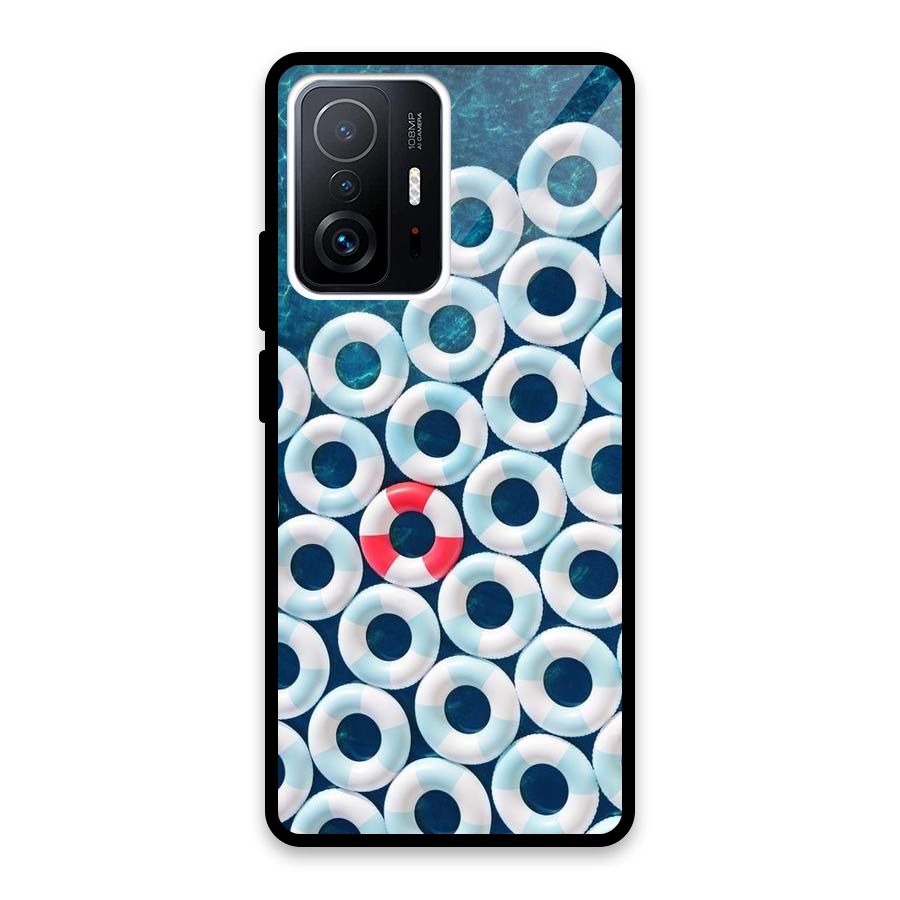 Light Blue Allure Glass Back Case for Xiaomi 11T Pro