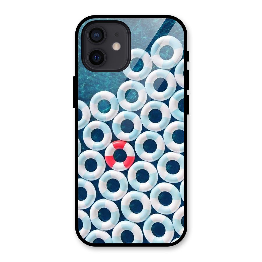 Light Blue Allure Glass Back Case for iPhone 12