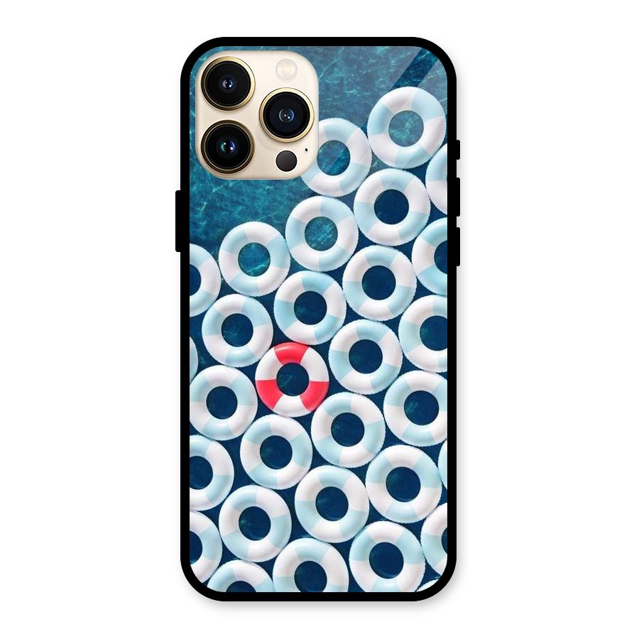 Light Blue Allure Glass Back Case for iPhone 13 Pro Max