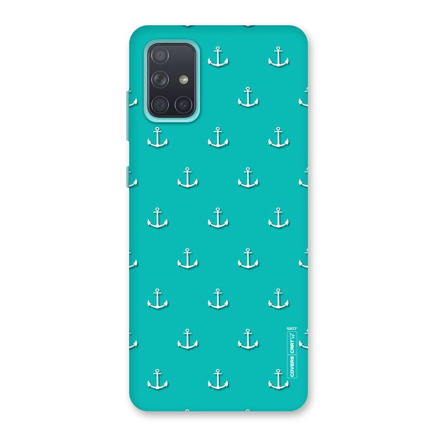 Light Blue Anchor Back Case for Galaxy A71
