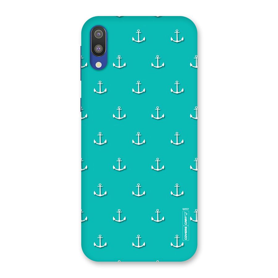 Light Blue Anchor Back Case for Galaxy M10