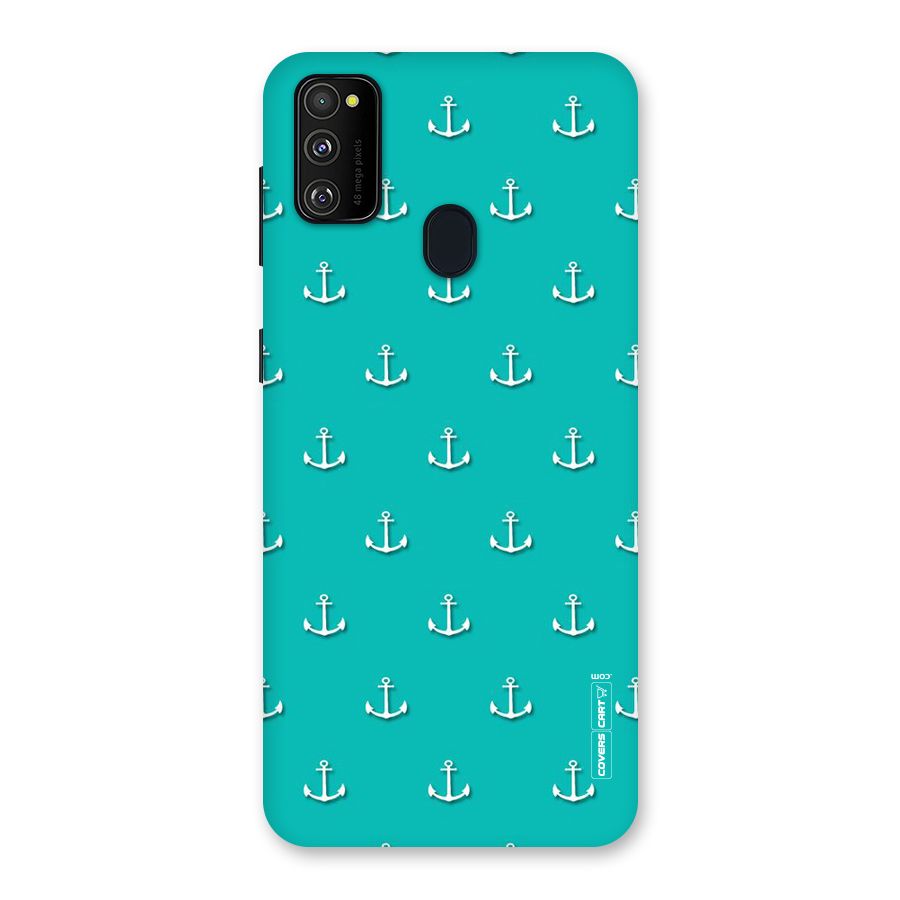 Light Blue Anchor Back Case for Galaxy M30s