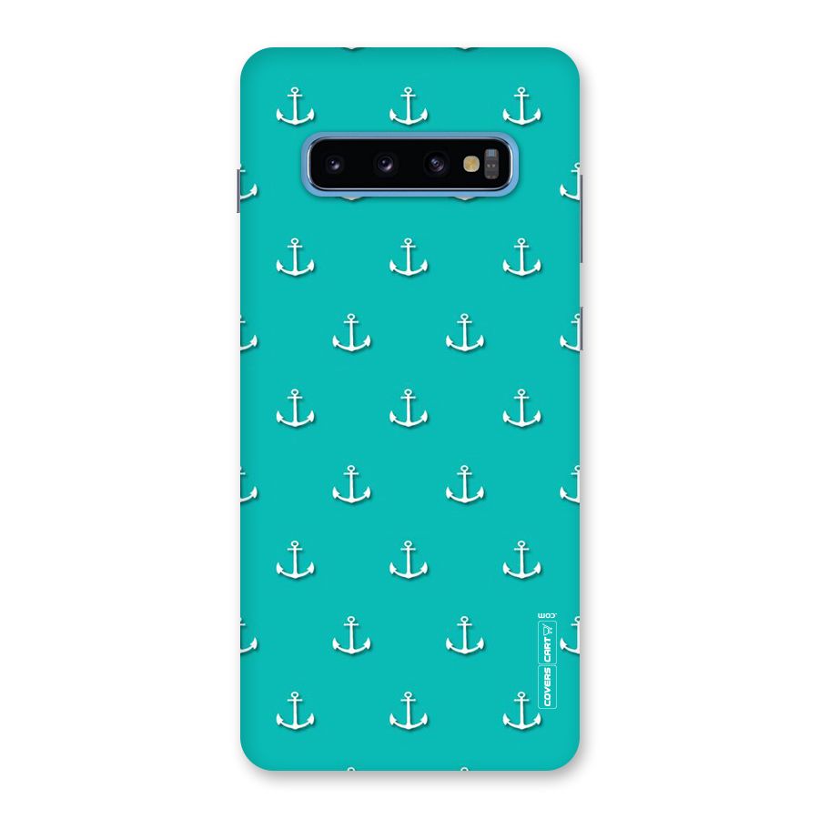 Light Blue Anchor Back Case for Galaxy S10 Plus