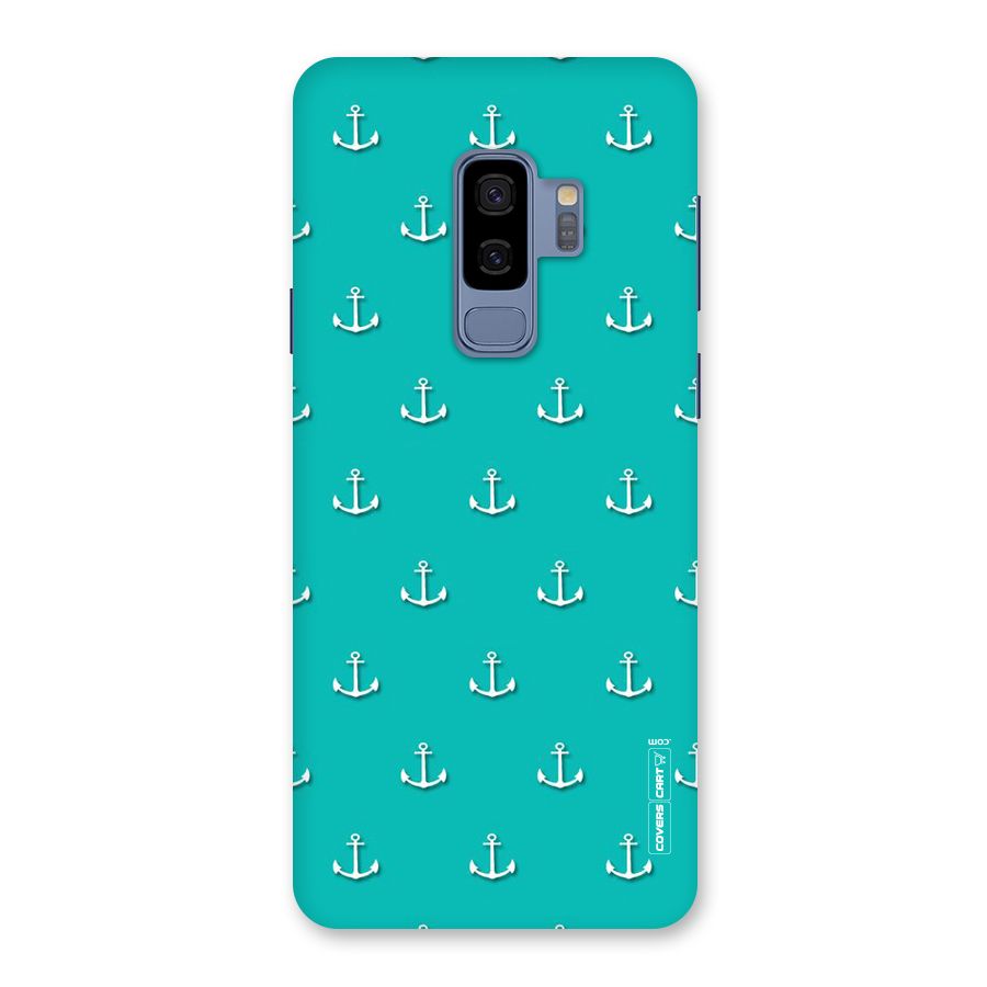 Light Blue Anchor Back Case for Galaxy S9 Plus