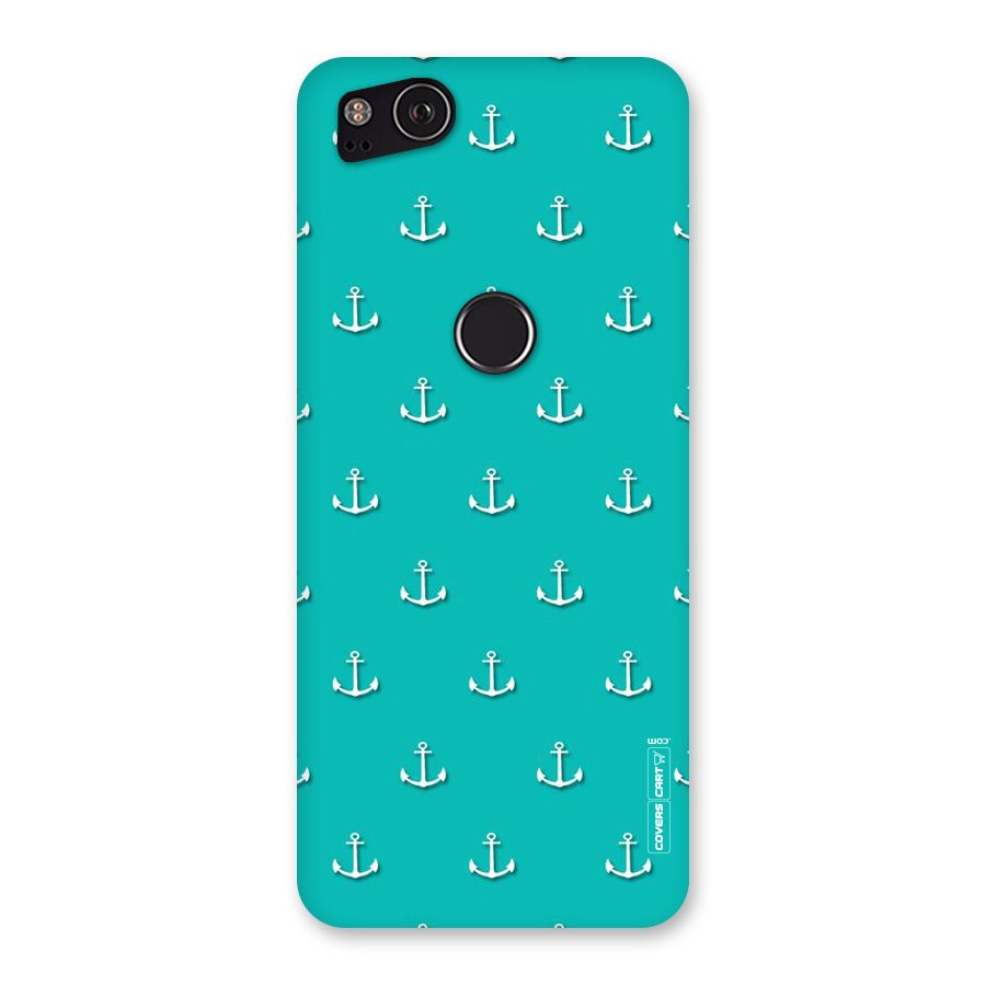 Light Blue Anchor Back Case for Google Pixel 2