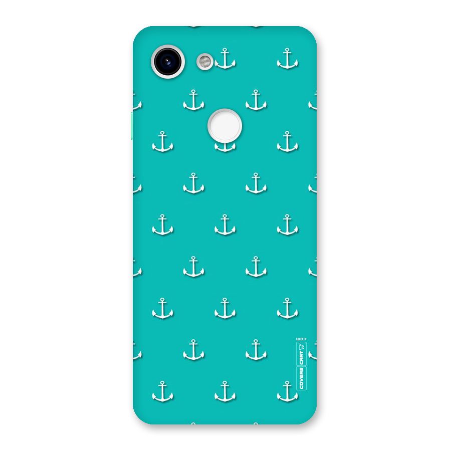 Light Blue Anchor Back Case for Google Pixel 3