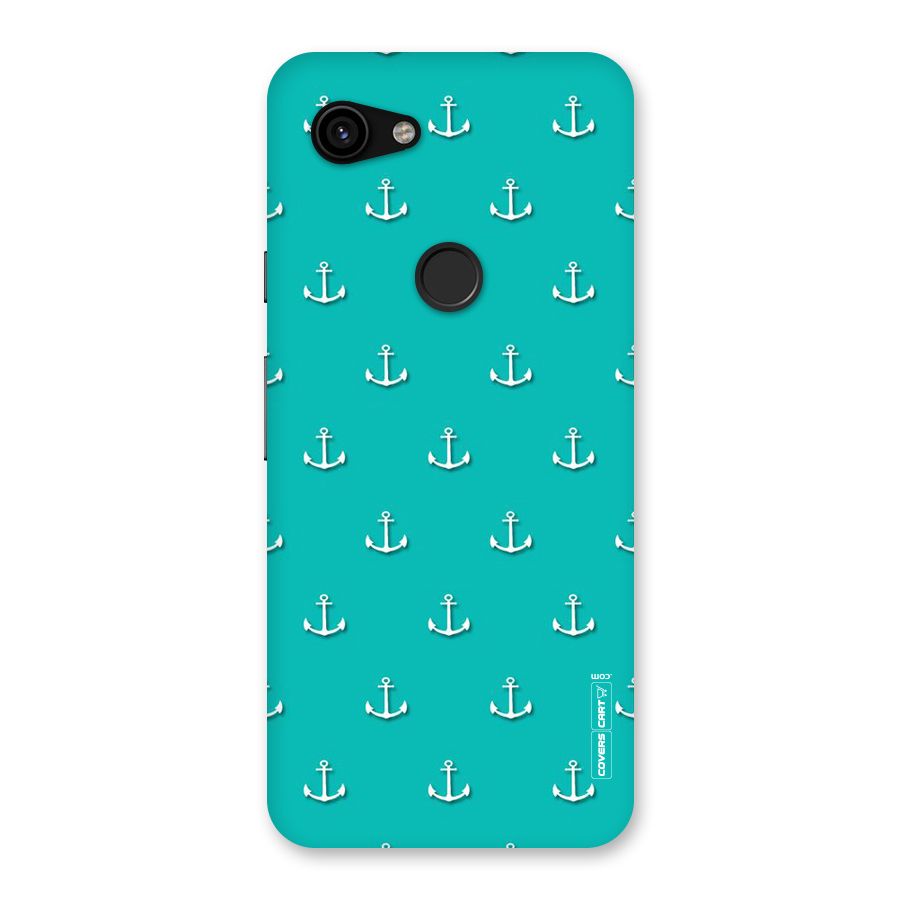 Light Blue Anchor Back Case for Google Pixel 3a
