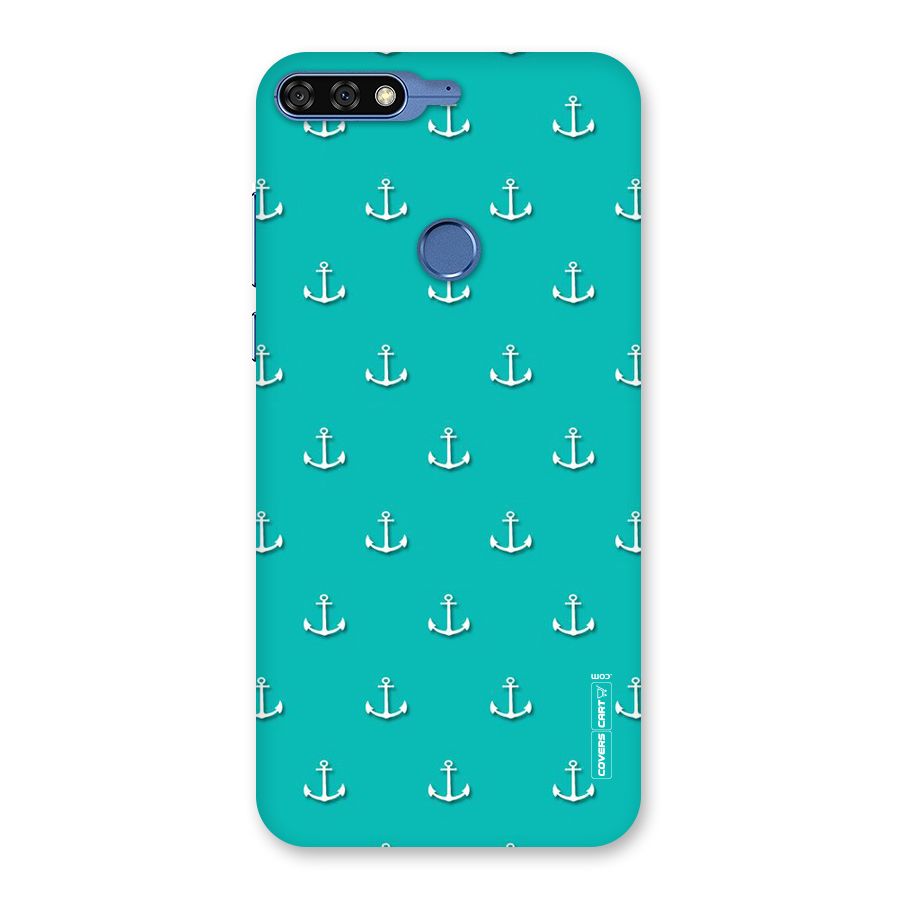 Light Blue Anchor Back Case for Honor 7C