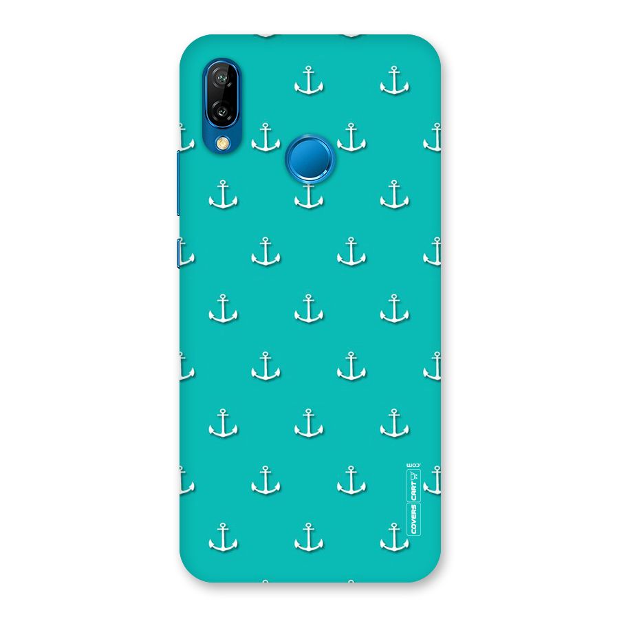 Light Blue Anchor Back Case for Huawei P20 Lite