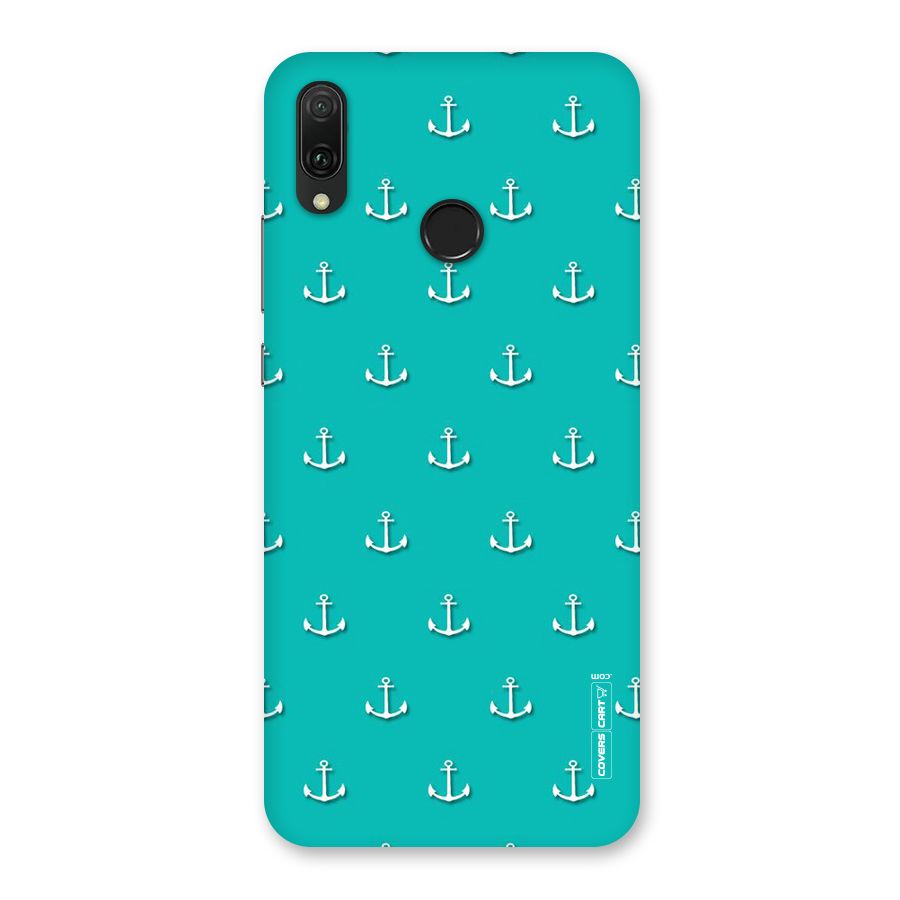 Light Blue Anchor Back Case for Huawei Y9 (2019)