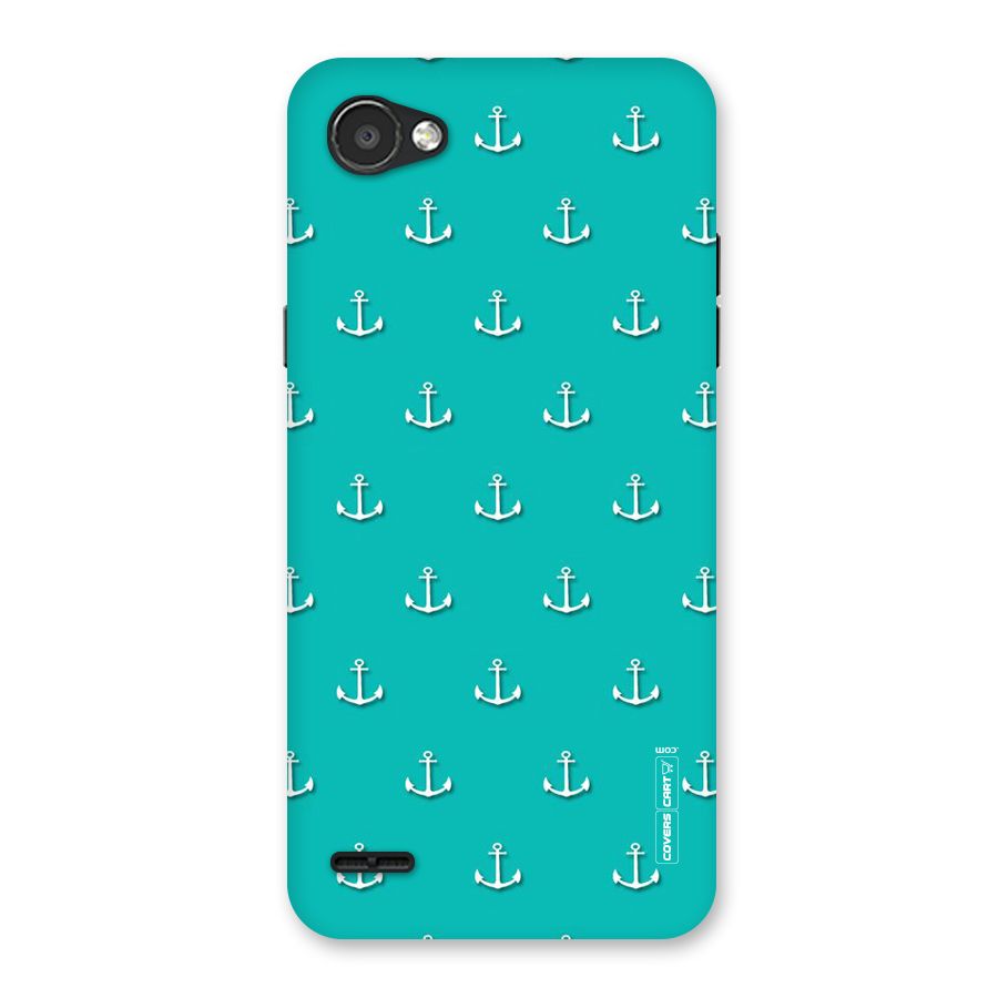 Light Blue Anchor Back Case for LG Q6