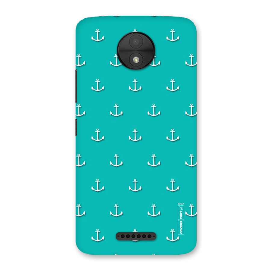 Light Blue Anchor Back Case for Moto C