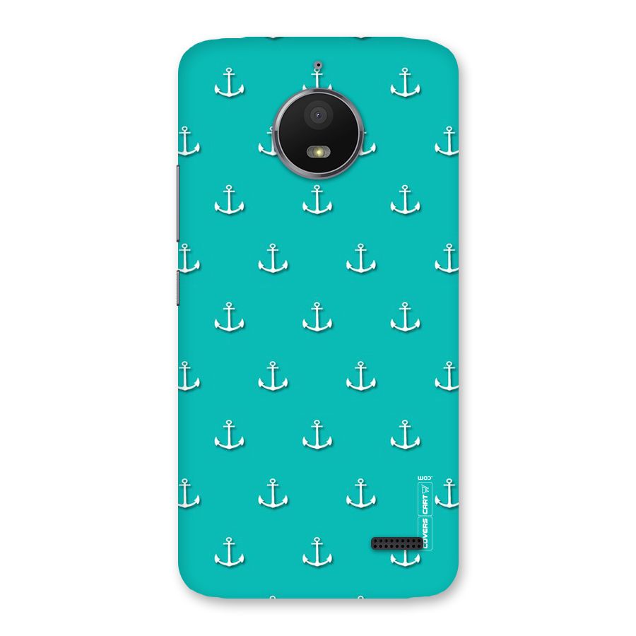Light Blue Anchor Back Case for Moto E4