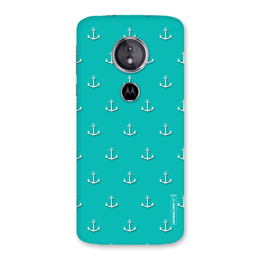 Light Blue Anchor Back Case for Moto E5