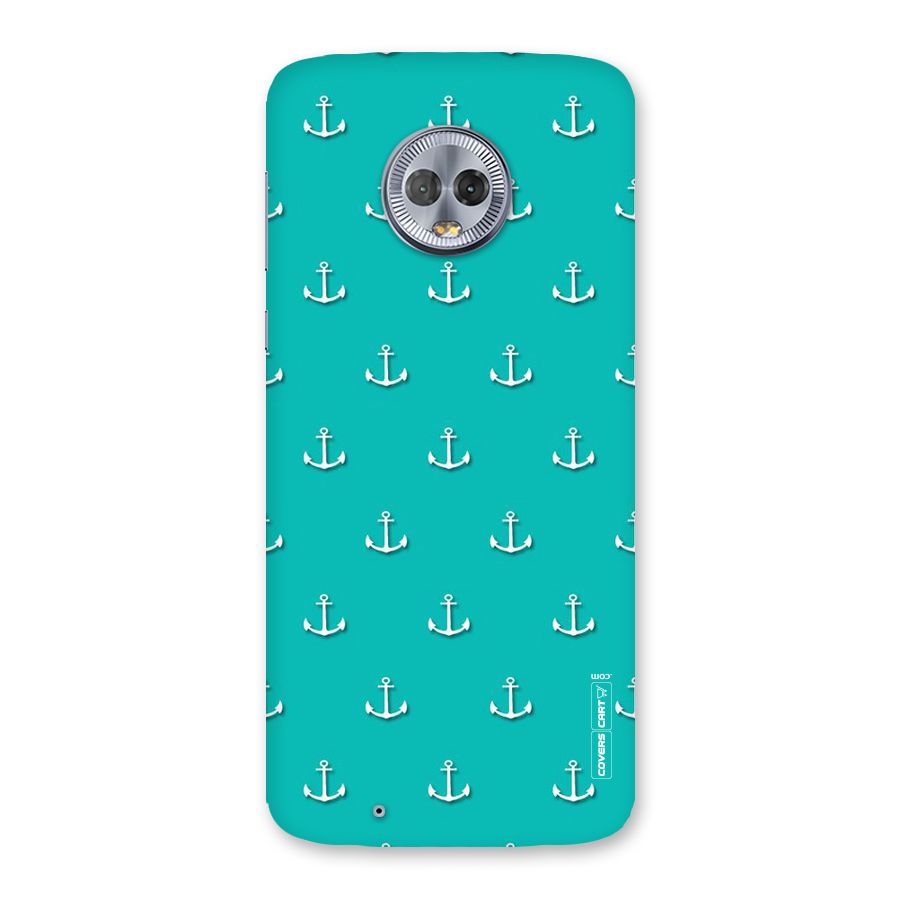 Light Blue Anchor Back Case for Moto G6