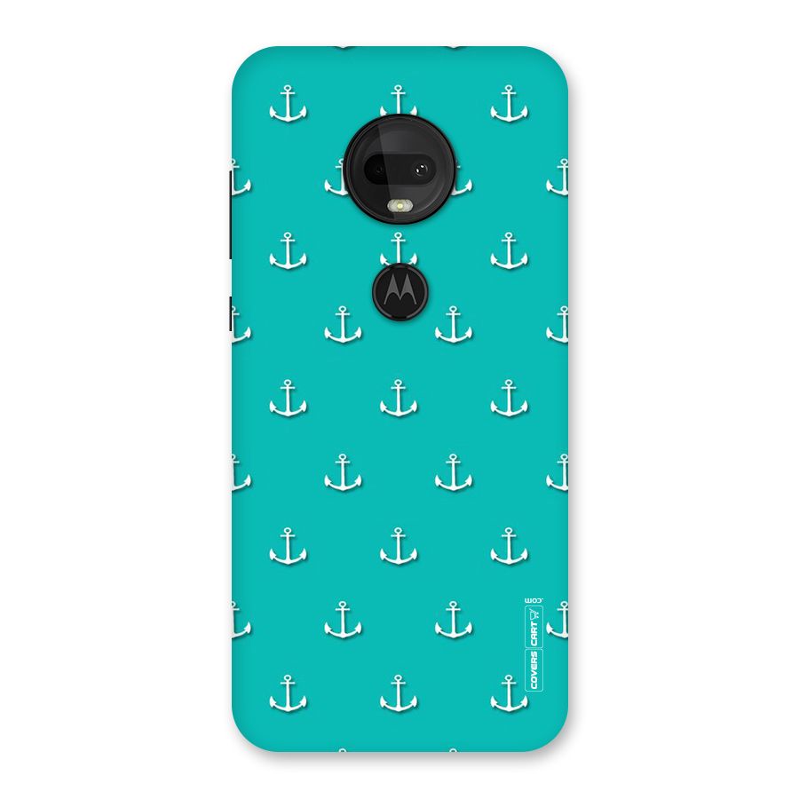 Light Blue Anchor Back Case for Moto G7