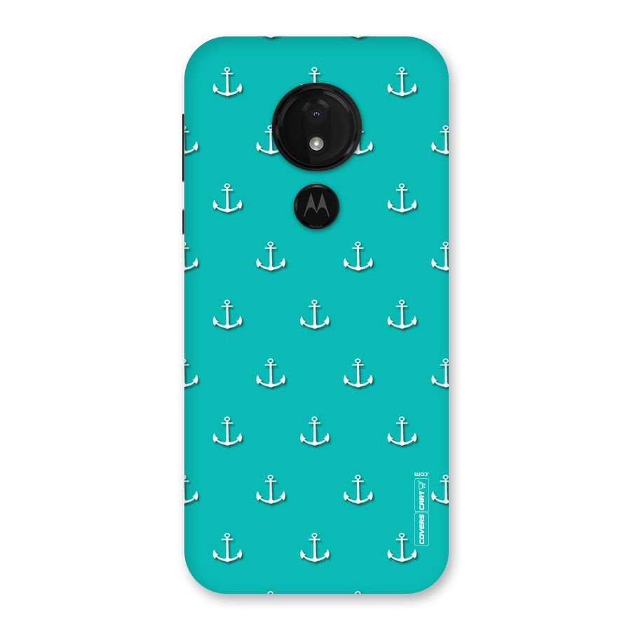 Light Blue Anchor Back Case for Moto G7 Power