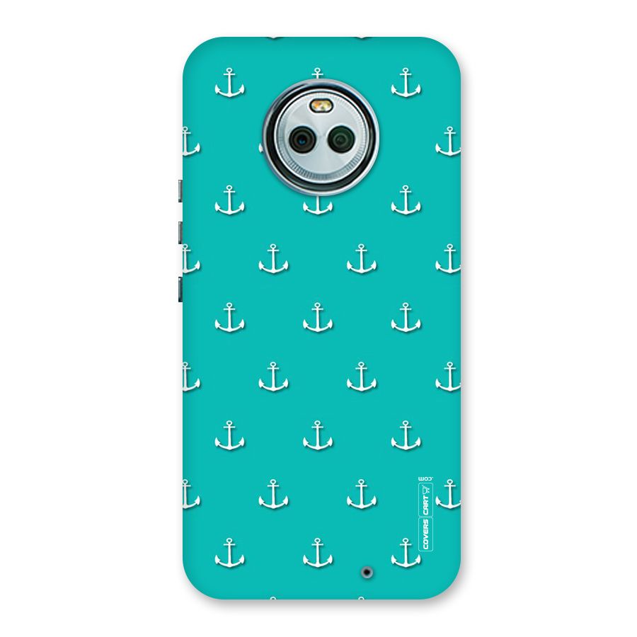 Light Blue Anchor Back Case for Moto X4