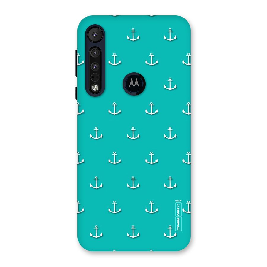 Light Blue Anchor Back Case for Motorola One Macro