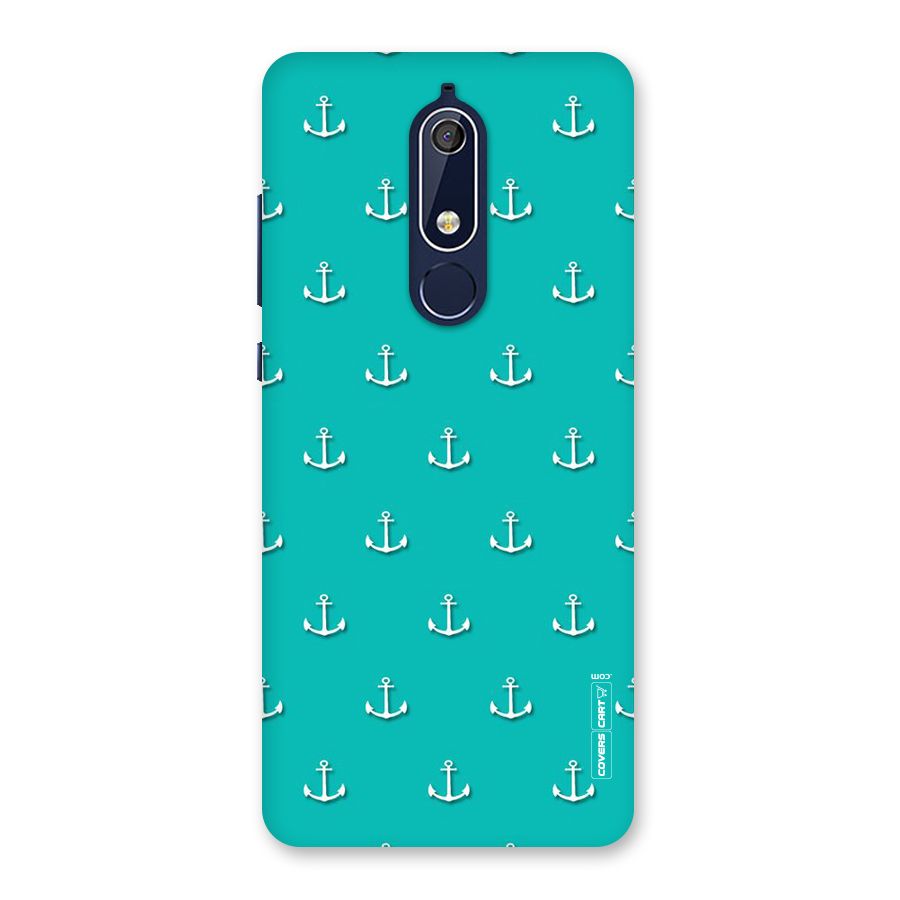Light Blue Anchor Back Case for Nokia 5.1