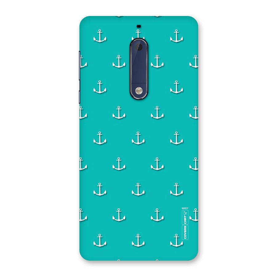 Light Blue Anchor Back Case for Nokia 5
