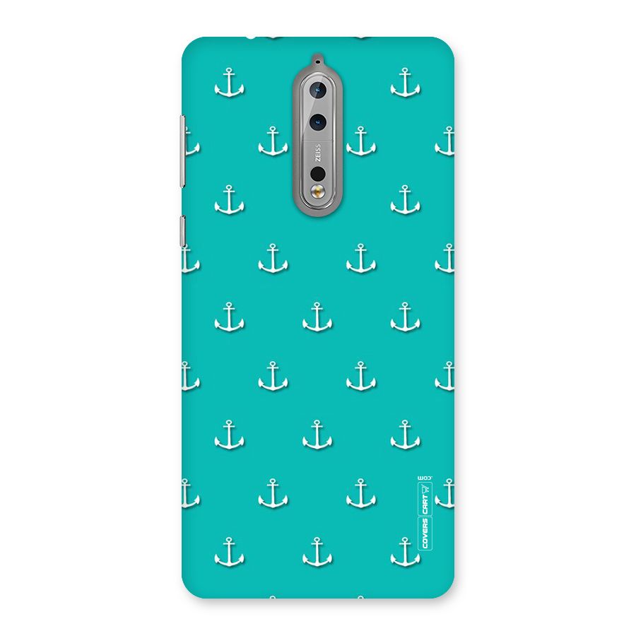 Light Blue Anchor Back Case for Nokia 8